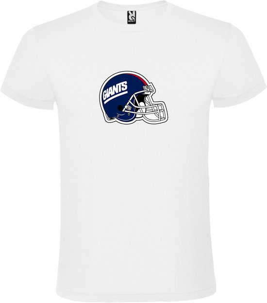 Wit T shirt met print van 'New York Giants' print Zwart / Rood size L