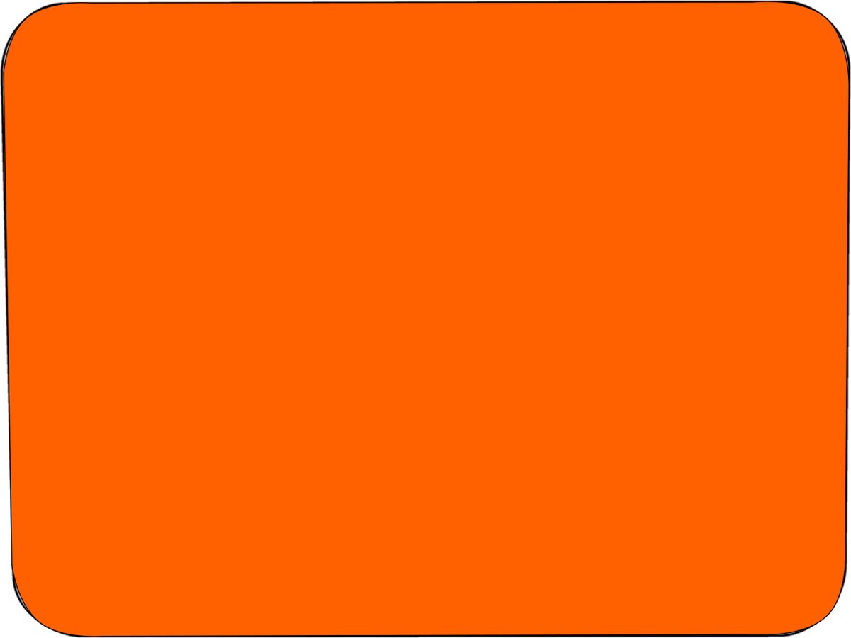 Muismat Oranje Rubber - Hoge kwaliteit Muismat- Muismat gedrukt op polyester - 25 x 19 cm - Antislip muismat - 5mm dik