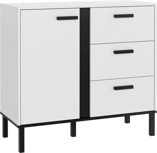 Pro-meubels - Ladekast - Zwart mat - 100cm - Dressoir - Commode - Kast