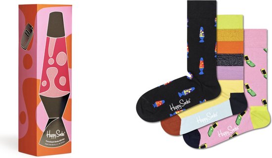 Happy Socks Throwback Socks Gift Set (3-pack) - gekleurd verleden - Unisex - Maat: