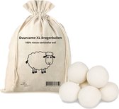 M-Xpert - Voor Vaderdag - Drogerballen - Wasbollen - Nieuw-Zeelandse Wol Droogballen - 6 XL Wasdrogerballen - Duurzaam