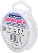 Beadalon Supplemax nylondraad - transparant 0.15 mm - rijgdraad
