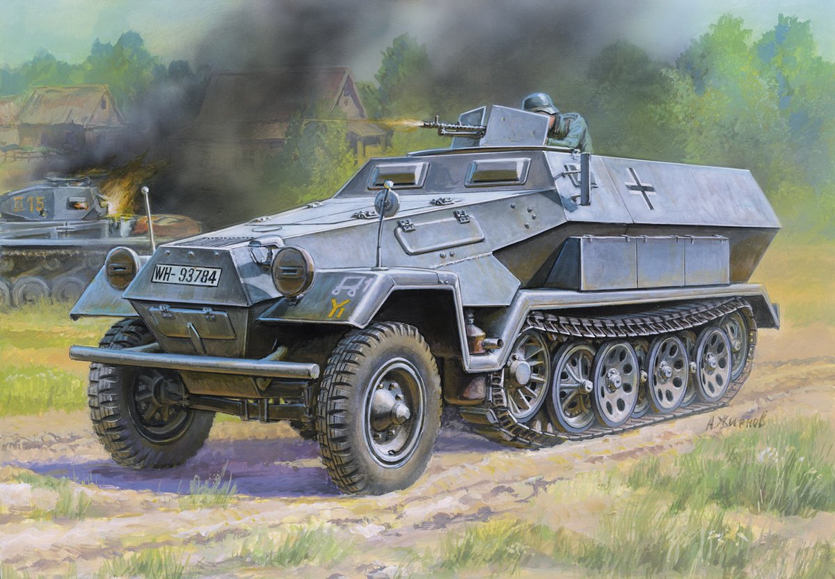 Zvezda Modelbouwpakket Militaire voertuigen - 3572 Duitse Personnel Carrier Sd.Kfz. 251/1 Ausf. B Plastic - 1:35 - Modelbouw