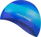 Aqua Speed Siliconen Badmuts - Zwemmuts in vrolijke print - Blauw/Blauw One Size