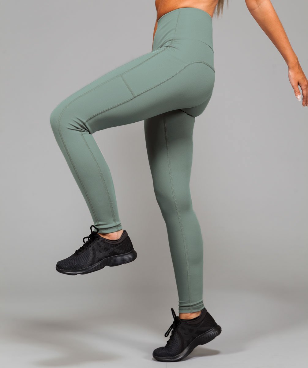 Marrald High Waist Pocket Sportlegging | Mint - L dames yoga fitness
