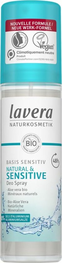 Lavera Basis Sensitiv Natural & Sensitive Vrouwen Spuitbus deodorant 75 ml 1 stuk(s)