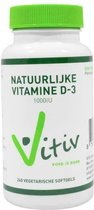 Vitiv Natuurlijke Vitamine D3 1000iu 240 vcaps