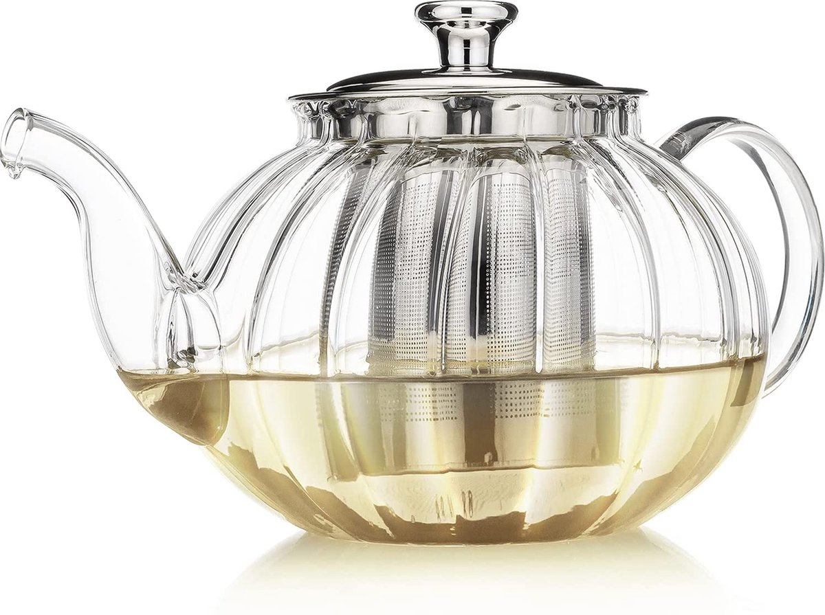 BOUILLOIRE ELECTRIQUE,900ML Teapot--Théière En Verre Avec Passoire