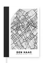 Notitieboek - Schrijfboek - Stadskaart - Den Haag - Grijs - Wit - Notitieboekje klein - A5 formaat - Schrijfblok - Plattegrond