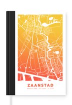Notitieboek - Schrijfboek - Stadskaart - Zaanstad - Nederland - Oranje - Notitieboekje klein - A5 formaat - Schrijfblok - Plattegrond
