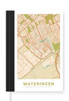 Notitieboek - Schrijfboek - Wateringen - Vintage - Stadskaart - Plattegrond - Kaart - Notitieboekje klein - A5 formaat - Schrijfblok