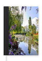 Notitieboek - Schrijfboek - Kleuren met weerkaatsing in het water van Monet's tuin in Frankrijk - Notitieboekje klein - A5 formaat - Schrijfblok