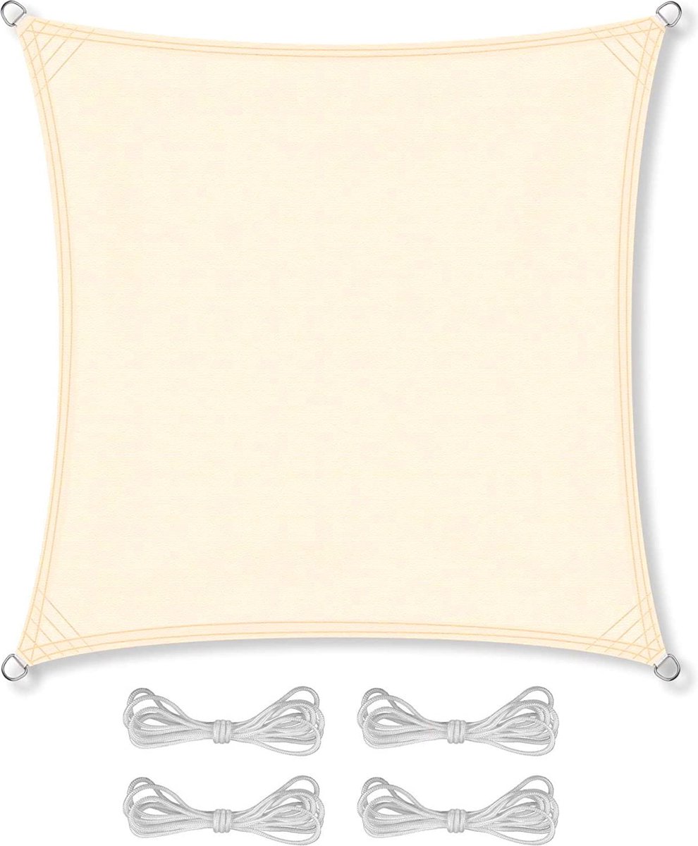 Schaduwdoek vierkant - waterdicht - 5x5 m - beige