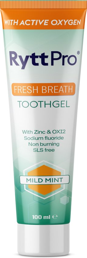 RyttPro®️ Tandpasta (100ML) - Frisse Adem + Actieve Zuurstof (OXI2) + Zink - Helpt tegen slechte adem ( halitosis )