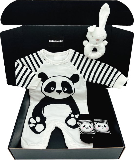 Kraamcadeau panda romper bamboo - unisex - kan ook rechtstreeks worden opgestuurd als cadeau van Bamboom — afbeelding 2