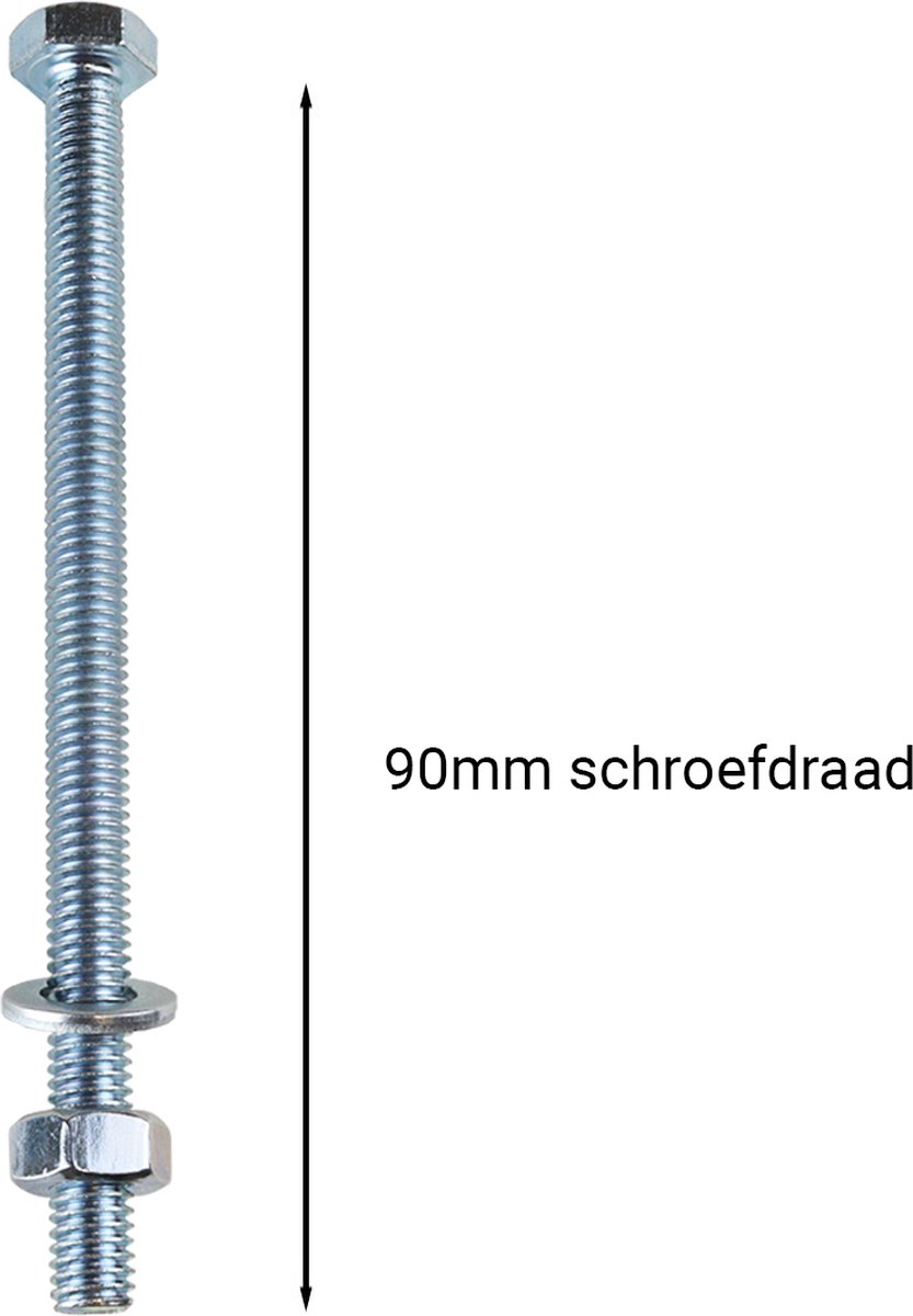 Tapbouten Verzinkt M6 x 90 mm | 100 stuks