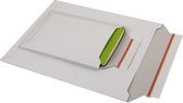 Kartonnen envelop wit mat verzendenvelop massief karton 175x250mm vzv plakstrip en tearstrip doos a 100st
