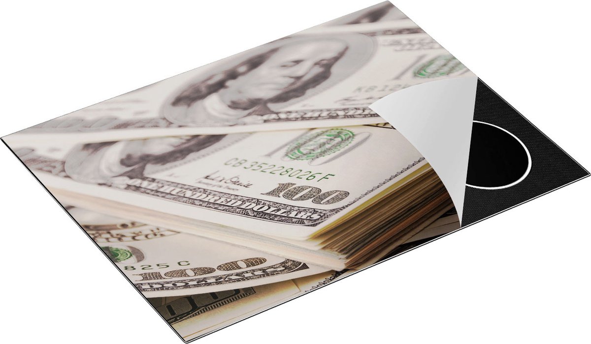 Chefcare Inductie Beschermer Dollar Geld Briefjes - 70x52 cm - Afdekplaat Inductie - Kookplaat Beschermer - Inductie Mat