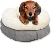 All For Paws Donut Bed – Kattenmand – Biedt warmte en comfort voor katten of kleine honden – Ø 45cm – Grijs – Wasbaar met de hand