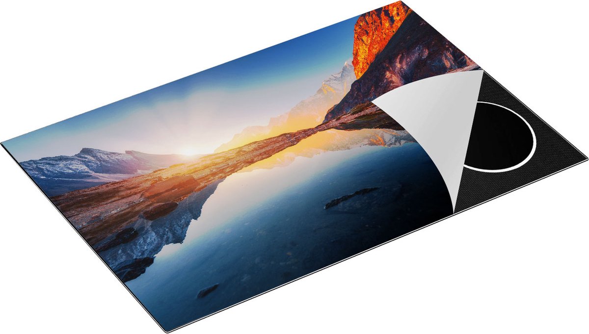 Chefcare Inductie Beschermer Bergen Landschap met Zonsopgang - 80,2x52,2 cm - Afdekplaat Inductie - Kookplaat Beschermer - Inductie Mat