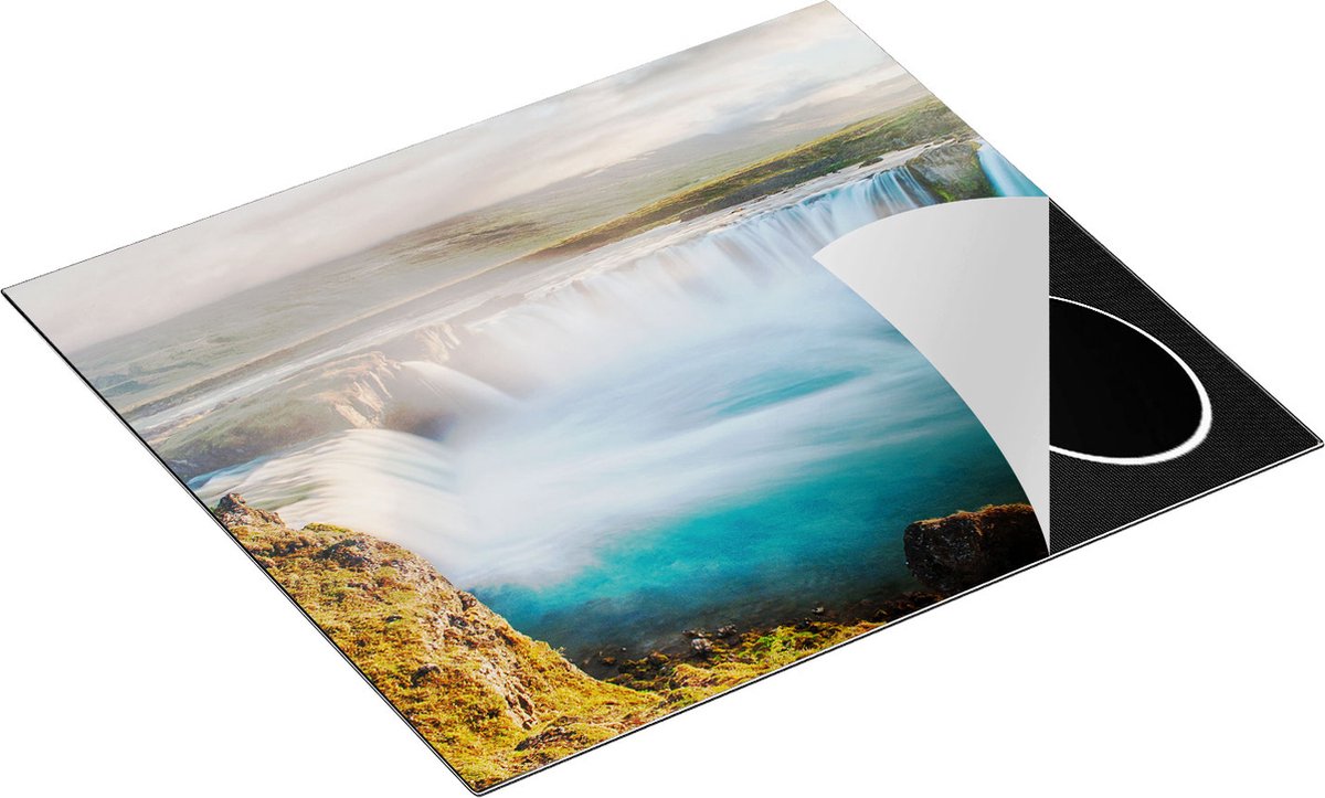 Chefcare Inductie Beschermer Watervallen in IJsland - 59x51 cm - Afdekplaat Inductie - Kookplaat Beschermer - Inductie Mat
