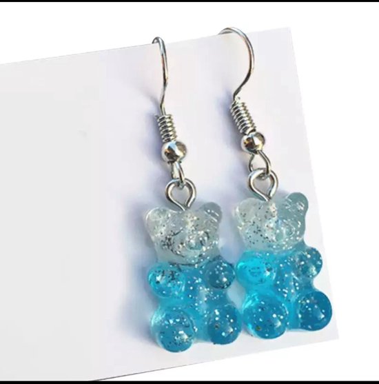 WANMEI 1 Paar Creatieve Leuke Mini Gummy Bear Oorbellen Cartoon Ontwerp Vrouwelijke Oor Haken Bungelaars Sieraden Gift