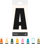 Container Sticker Huisnummer - Letter A Lettersticker - Kliko Sticker - Deursticker - Weerbestendig - 10 x 6,5 cm - Zwart