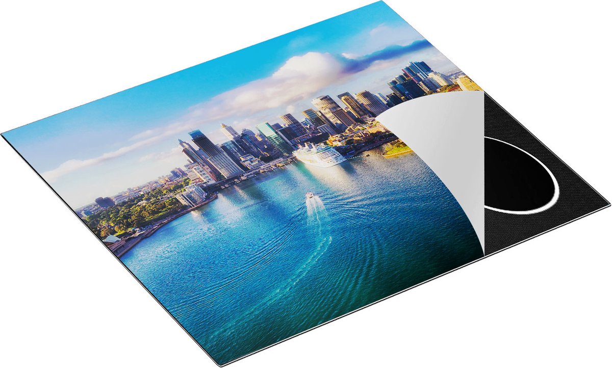 Chefcare Inductie Beschermer Sydney Stad bij de Haven - 57,6x51,6 cm - Afdekplaat Inductie - Kookplaat Beschermer - Inductie Mat