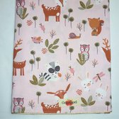 Eyeball-Crib Sheet-Pink-Forest Animals- Or