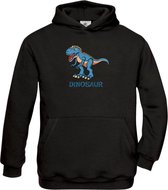 Klere-Zooi - Blauwe Dinosaurus (Kids) - Hoodie - 164 (14/15 jaar)