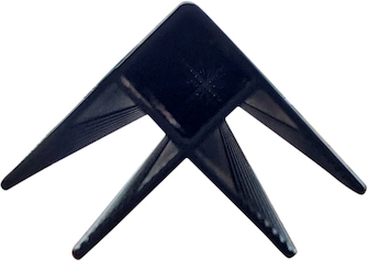 WOON-DISCOUNTER.NL - Hoekprofiel zwart 200 cm 10 mm - Mat zwart - 991011BLK