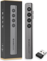 Draadloze Presentatie Klikker met Laser – Powerpoint Presenter – USB Afstandsbediening – 100 Meter Pointer – MacOS & Windows