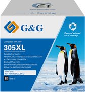 G&G Huismerk Inktcartridge Alternatief voor HP 305 305XL Multipack Hoge Capaciteit -  2-pack Zwart