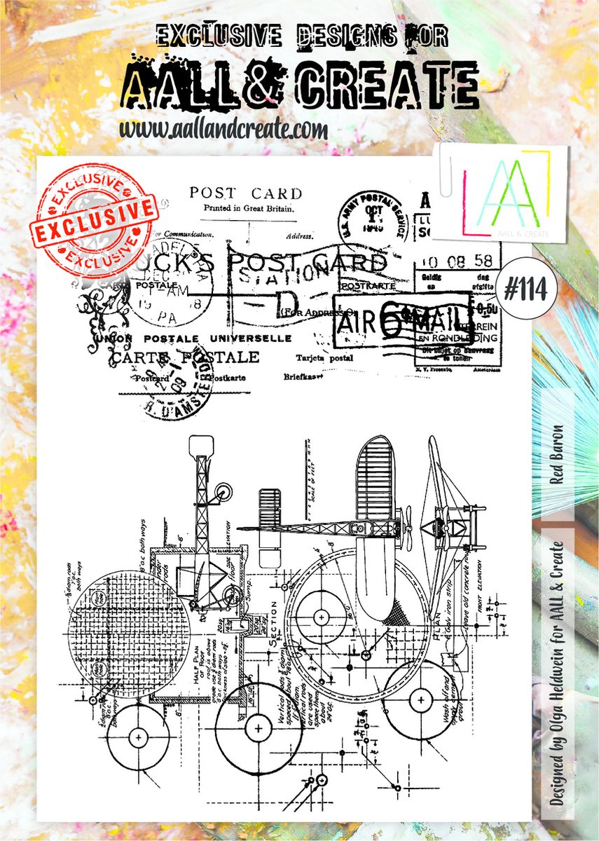 Clear Stamp Set A4 Red Baron (AALL-TP-114)
