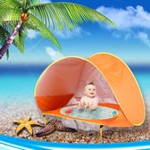 Baby Strandtent (UV 50+) met zwembadje | In 3 seconden opgezet! - Oranje