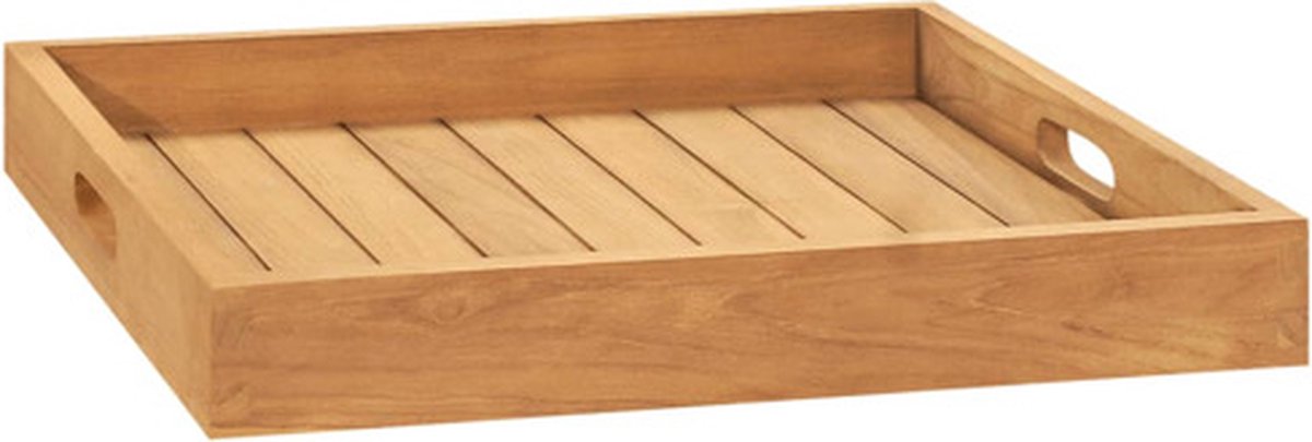 vidaXL - Dienblad - 50x50 - cm - massief - teakhout