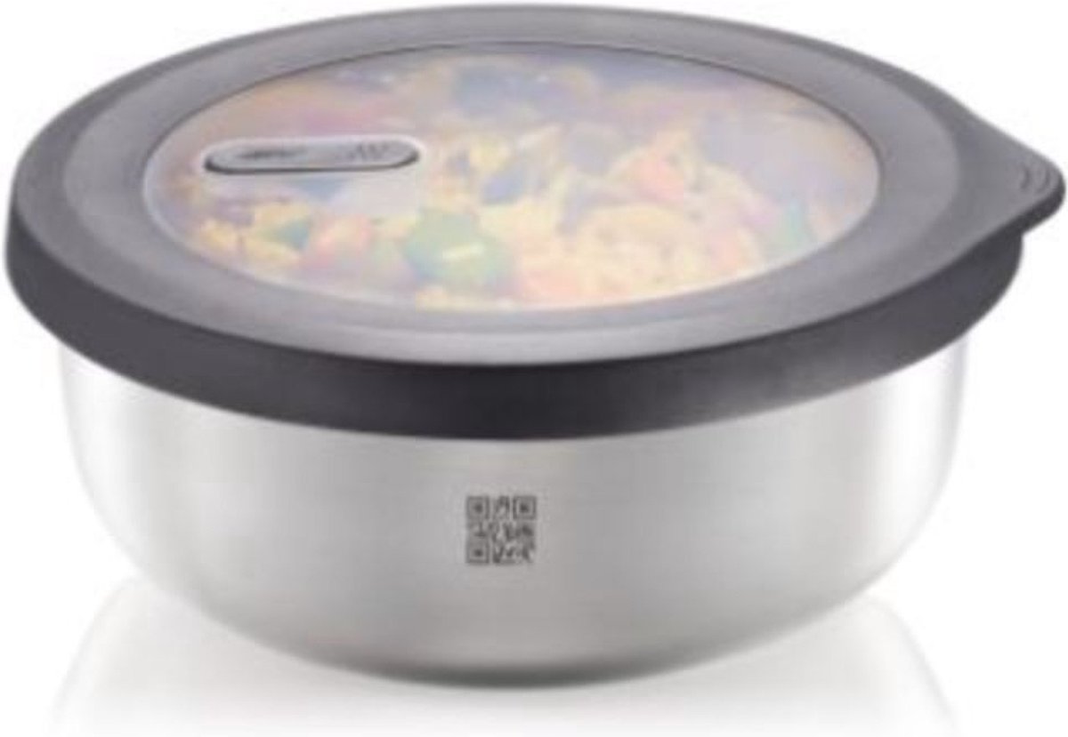 NUTRIUPS 1,6L luchtdichte glazen voedselopslagcontainers met deksels, ronde voedselopslagset, BPA-vrij voor maaltijdvoorbereiding, reizen, vriezer, oven