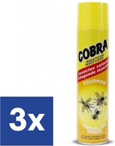 Cobra - Spray anti-mouches - 3 x 400ml - Pack économique
