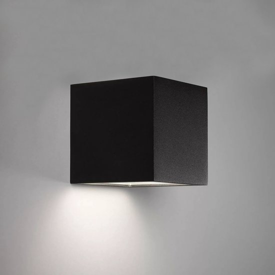 LED Solar Cube wandlamp zwart