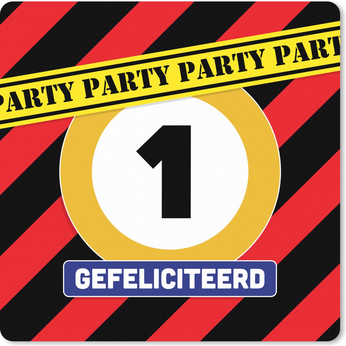 Muismat XXL 60x60 cm - Bureau onderlegger - Bureau mat Jubileum - Feest - Verjaardag - Bureaumat - Gaming mousepad xl - Bureaulegger groot - Computer deskmat