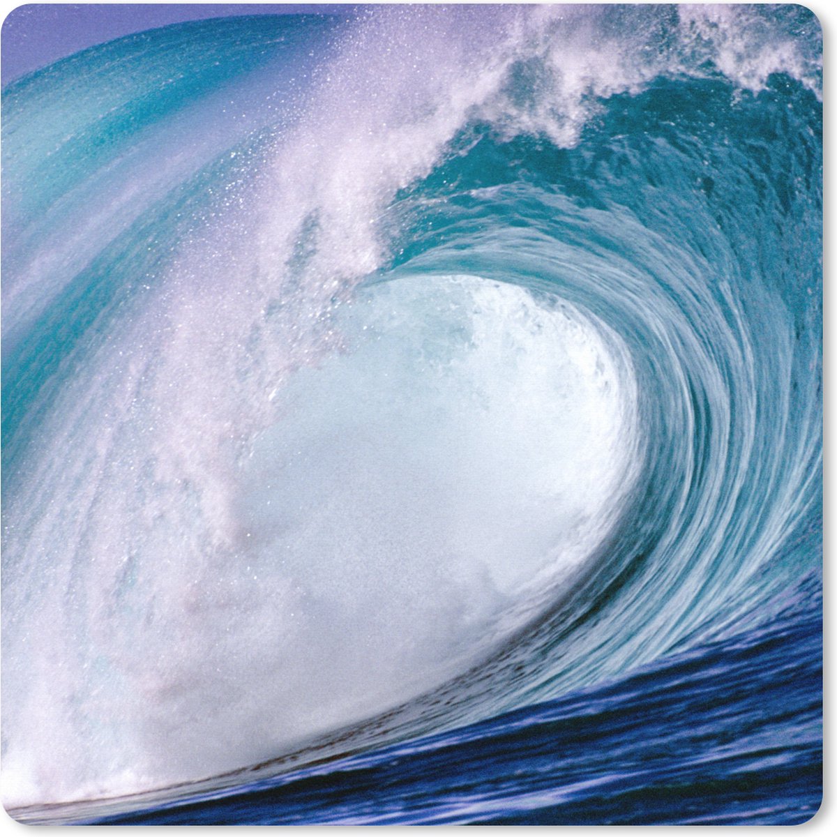Muismat XXL 60x60 cm - Bureau onderlegger - Bureau mat Zee - Hawaii - Golf - Bureaumat - Gaming mousepad xl - Bureaulegger groot - Computer deskmat