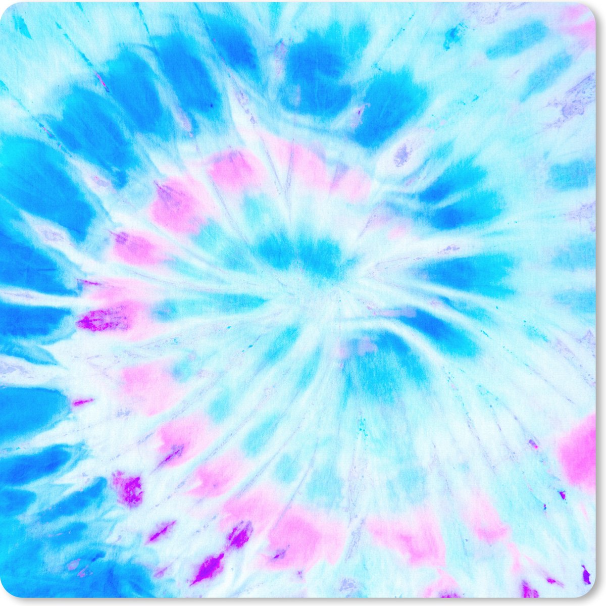Muismat XXL 50x50 cm - Bureau onderlegger - Bureau mat Zomer - Tie dye - Spiraal - Bureaumat - Gaming mousepad xl - Bureaulegger groot - Computer deskmat