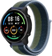 Strap-it Smartwatch bandje nylon - geschikt voor Xiaomi Mi Watch / Xiaomi Watch S1 / Watch S1 Pro / Watch 2 Pro - Active - moss green