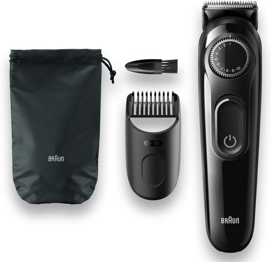 Braun Baardtrimmer 3 BT3324, Baardtrimmer Voor Mannen, Haartrimmer, Voor Gezicht, Haar