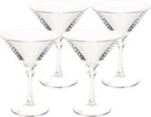 6x stuks onbreekbaar martini glas transparant kunststof 20 cl/200 ml - Onbreekbare cocktailglazen