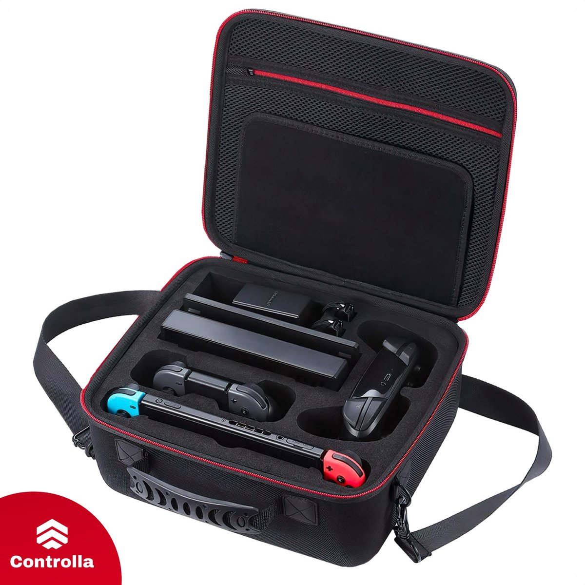 Controlla Case geschikt voor Nintendo Switch Accessoires en Switch OLED - Hard Case Hoes Tas Koffer Game Reistas - voor Console, Games en Controller / Joy Con - Controlla