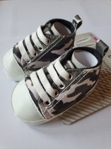 Baby Schoentjes - met Camouflage Print - Soldaat - maat 16 - 17