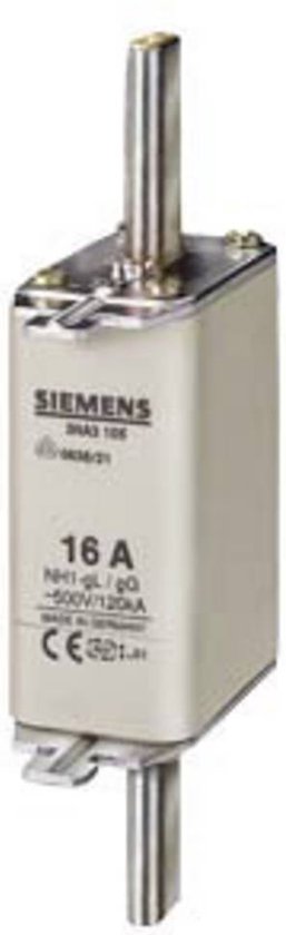 Siemens 3NA3107 Zekeringsinzetstuk Afmeting zekering : 1 20 A 500 V 1 stuk(s)