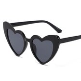 Zonnebril - Hartjes zonnebril - Hartshaped glasses - Festivalbril - Festival - Partybril - Zwart - One size
