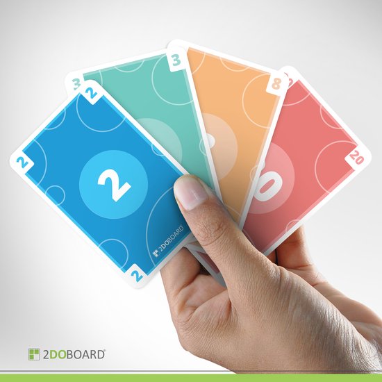 Scrum Planning Poker Kaarten - 12 personen - incl. E-book over planning poker in Nederlands en Engels van Scrumtastic — afbeelding 4